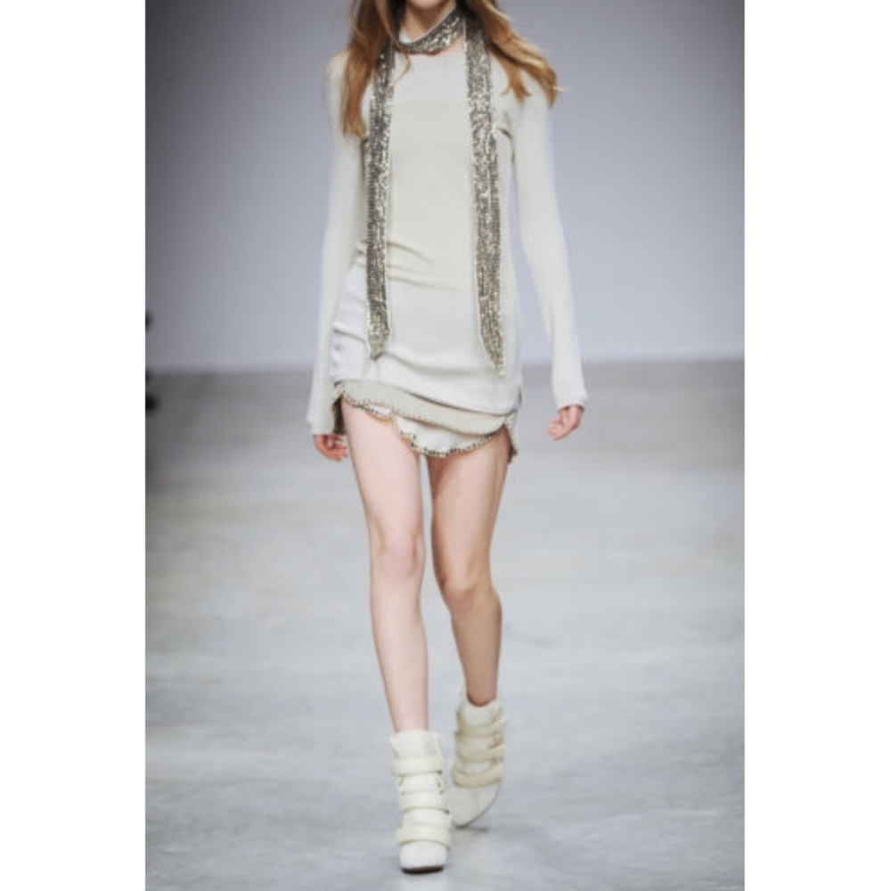 ISABEL MARANT Ascah paneled wool blend sweater 40